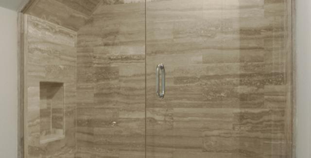 Frameless doors allow you to show off the tile work in your shower.